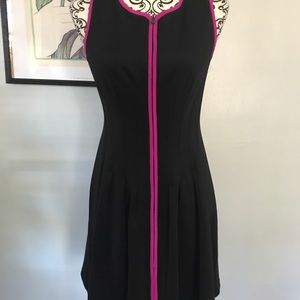 NWT Betsey Johnson dress, black, pink, sleeveless